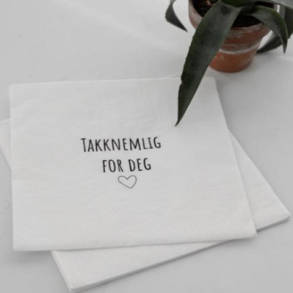 Sögne Home - Serviett -Takknemlig