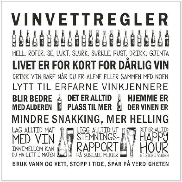Serviett - Vinvett