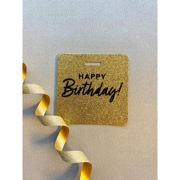 Glittertags - Happy birthday