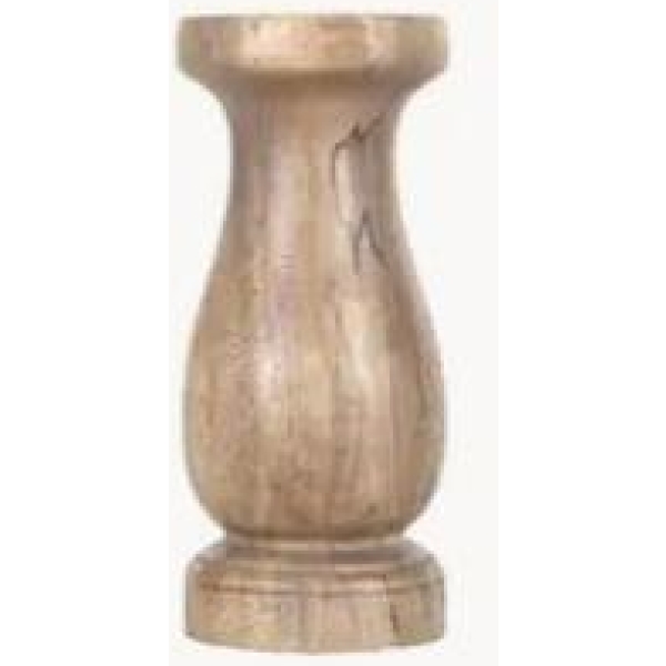 Lysestake -  Antikk tre 21 cm