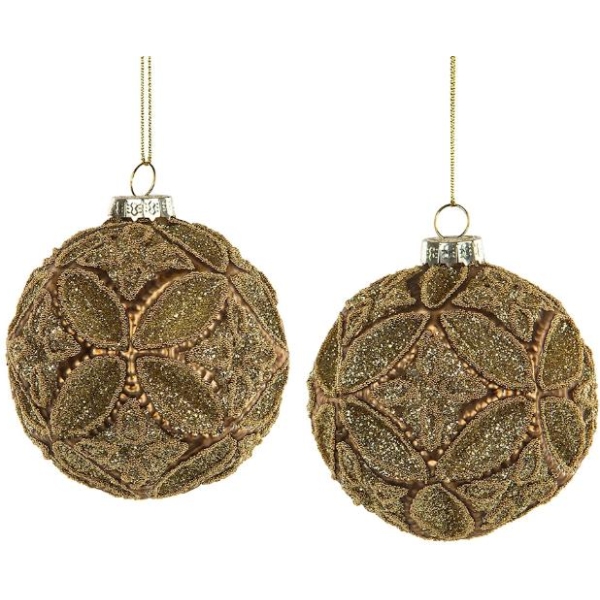 Julekule - More glass brun/gull