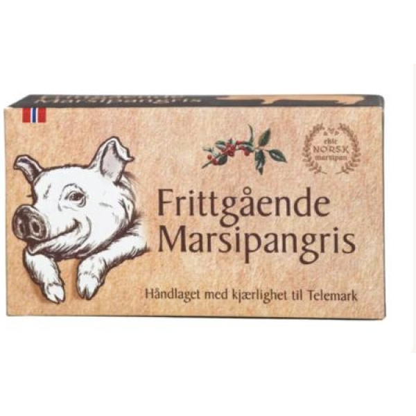 Frittgående Marsipan gris 140gr
