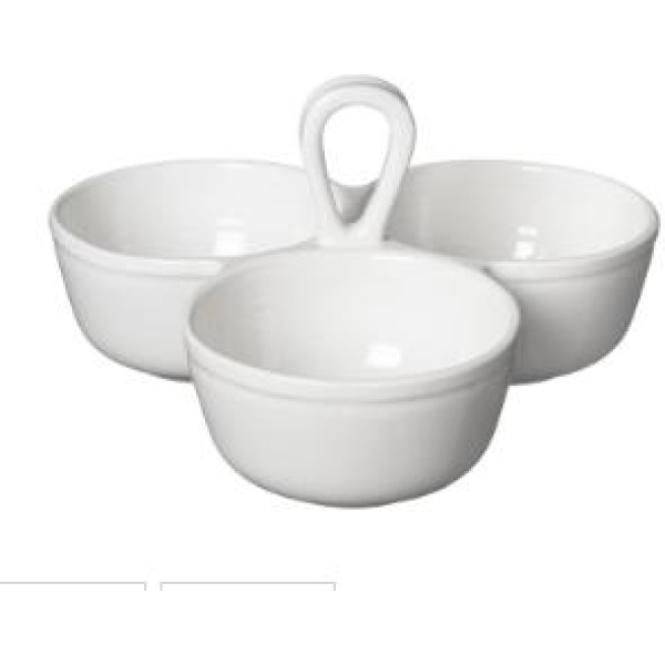 Bruka Design - Snackskål - Tredelt hvit