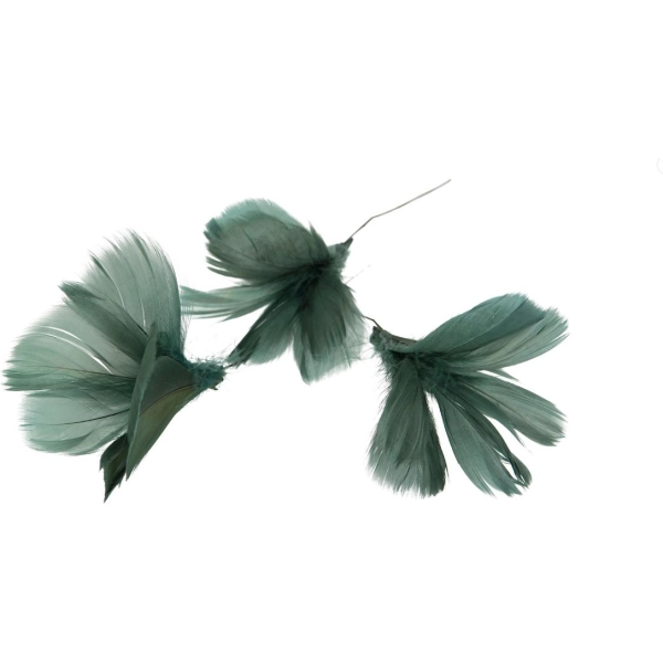 Fjær 12 pk Mørk grønn