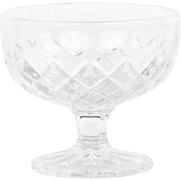 Lorient - skål på fot med diamantutskjæring