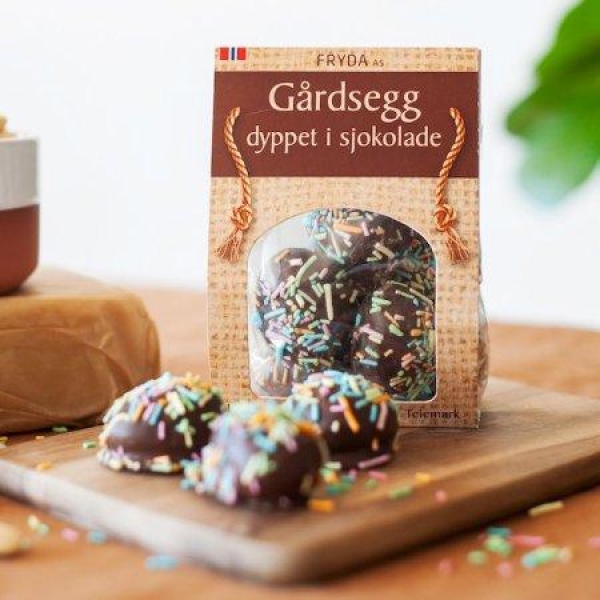 Frydas gårdsegg dyppet i sjokolade 150gr