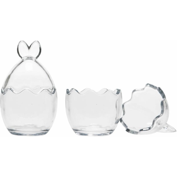 Glasskrukke med ører